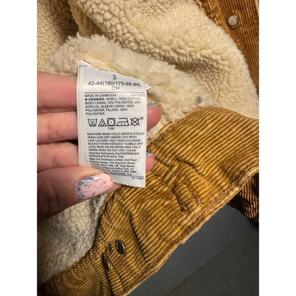 GAP Sherpa Lined Oversized Cords Jacket I - Picture 4 of 5
